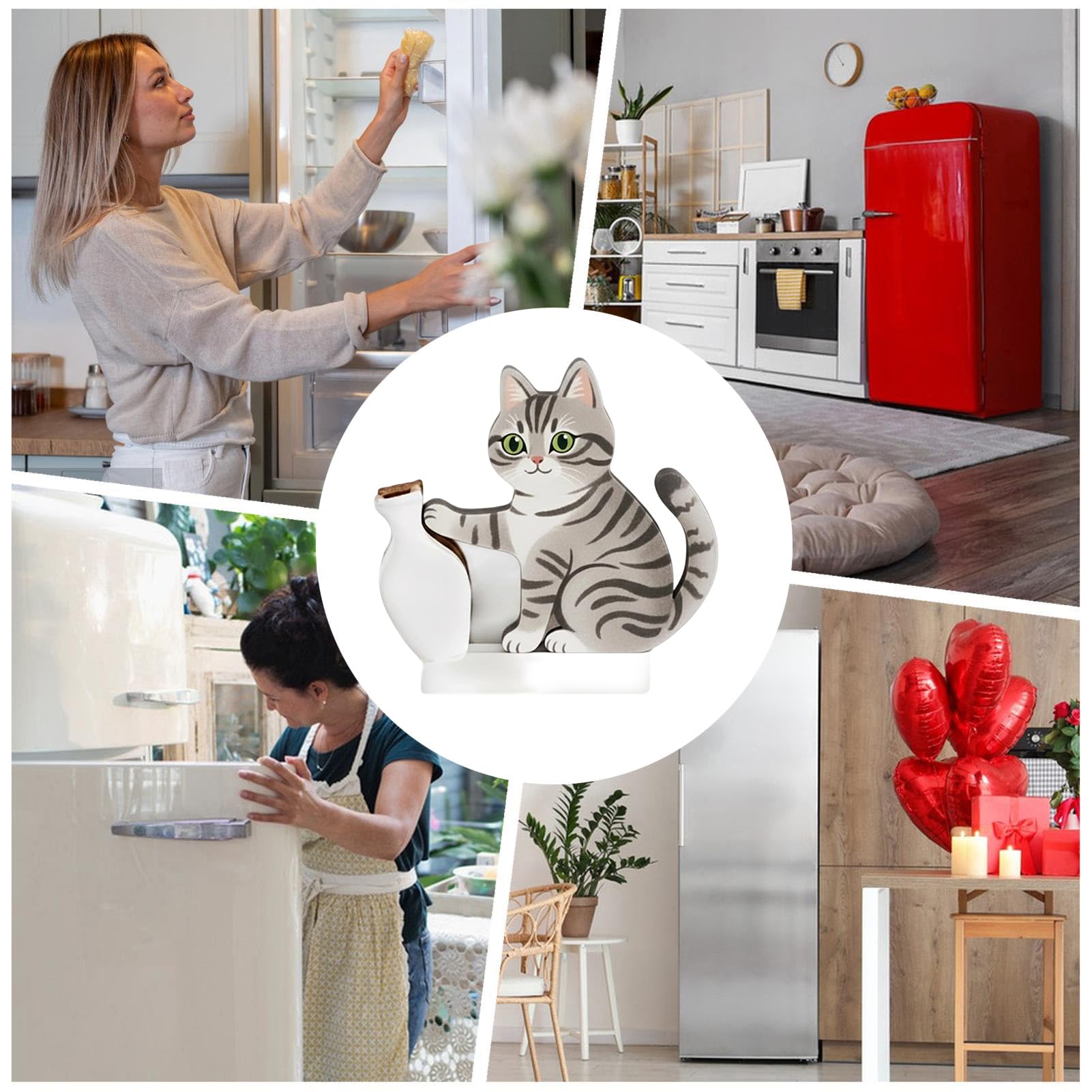 Amazon.co.jp: 猫のひげケース 冷蔵庫用マグネット | 猫のひげ保存瓶